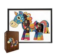 Puzzles en bois - Éducatifs en forme de cheval pour l'apprentissage | Puzzle en bois avec pigments organiques vibrants, jeu de développement cognitif, jouet de dextérité manuelle pour famille, grands-