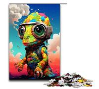 Puzzles en Bois épais et colorés pour Adultes 1000 pièces Baby Robot Caméléon par SplattersLots Puzzles en Bois épais et colorés pour Adultes Difficile et Stimulant 75 x 50 cm