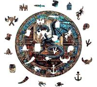 Puzzles en Bois for Adultes, Puzzle de bibliothèque de Dragon 100 pièces, Puzzle Unique en Forme d'animal, Puzzle Stimulant, Cadeaux for Adultes(M)