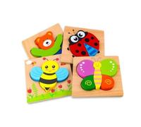 Puzzles en Bois, Jouets Enfant 1 2 3 4 Ans, Puzzle à Encastrements, Bébés Animaux Jeu Educatif Apprentissage pour Enfant