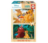 Puzzles en Bois Le Roi Lion - 2 Puzzles de 25 Pièces pour Enfants