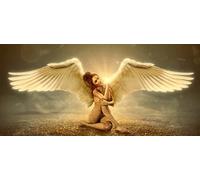 Puzzles en Bois pour Adultes 2000 Pièces Ange Rougeoyant - Puzzles Uniques pour la Détente - Cadeaux pour les Amoureux des Puzzles-105x75cm(41.34 * 30 pouces)