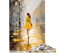 Puzzles en Bois pour Adultes, 500 pièces, Femme Solitaire, Casse-tête pour Enfants, 500 pièces (52 x 38 cm)