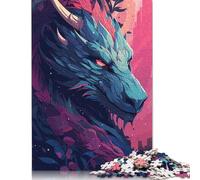 Puzzles en Bois pour Adultes, 500 pièces, Motif Dragon majestueux, éducatifs, Anti-Stress, Cadeaux de Noël, 500 pièces (52 x 38 cm)