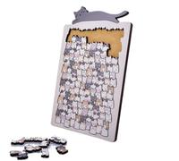 Puzzles en Bois pour Adultes, Jouets Éducatifs Mignons avec Cadre, Puzzle en Bois Cadré avec des Animaux, pour Les Le Voyage la Salle de Jeux Le Salon la Chambre la Cuisine Les Vacances l'Anniversair