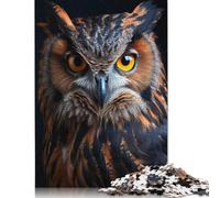 Puzzles en Bois pour Adultes, Portraits d'animaux, Chouettes, pour Adultes et Adolescents, à partir de 12 Ans, 500 pièces (52 x 38 cm)