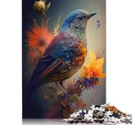 Puzzles en Bois pour Adultes, Puzzles colorés colibris pour Adultes, Jeux de Famille stimulants pour Adolescents, 500 pièces (52 x 38 cm)