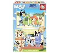 Puzzles en bois pour enfant Bluey - 2x 50 pièces
