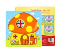 Puzzles en Bois pour - Jeu Éducatif Multi-Étages sur Les Animaux - Jeux de Puzzle Interactifs - pour Garçons Filles Maison Salle De Classe Voyage École Maternelle Anniversaire Vacances
