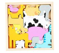 Puzzles en Bois pour Tout-Petits - Jouets éducatifs et sûrs pour Trier Les Animaux de la Ferme avec Plateau de Rangement, Jouets d'apprentissage Montessori pour bébés 18 Mois et Plus