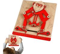 Puzzles en Bois pour Tout-Petits,Singe Mécanique 3D Interactif pour Apprentissage Mathématiques | Puzzles Mécaniques Jouet Éducatif | pour Fille Garçon Activités Pâques Maternelle
