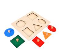 Puzzles en Bois Puzzle de Forme colorée avec Bouton Multiple parier Forme de trieur pour bébé pour bébés Boy Girls Apprentissage des activités | Puzzles Puzzle