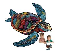 Puzzles en Bois, Puzzle De Tortue De Mer, Puzzles De Tortue, Puz-zles d'art Animalier De La Nature comme Décoration Intérieure, PU-zzles Colorés en Forme De Tor-Tue, Puzzle en Bois Coloré en Forme De