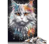 Puzzles en Bois représentant des Chats persans pour Adultes et Adolescents, Jeux de Famille, Cadeaux de Noël, 1 000 pièces (75 x 50 cm)