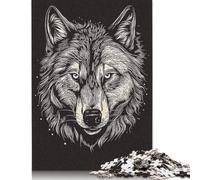 Puzzles en Bois représentant des Loups, 1 000 pièces, pour Adultes, Exercices cérébraux, Jeu de Divertissement, Cadeaux, activités familiales pour Adolescents, 1 000 pièces (38 x 26 cm)