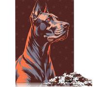 Puzzles en Bois représentant des Portraits de Chiens stylisés pour Adultes et Adolescents, Jeux de Famille, Cadeaux de Noël, 1 000 pièces (75 x 50 cm)