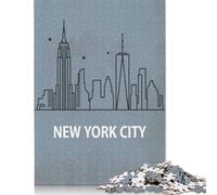 Puzzles en Bois représentant Le Panorama Urbain de New York, 500 pièces (52 x 38 cm), pour Adultes et Adolescents. Jeux de société, Cadeaux de Noël.
