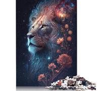 Puzzles en Bois représentant Un Lion de l'espace, 1 000 pièces, pour Adultes, Exercices cérébraux, Jeu de Divertissement, Cadeaux pour Adolescents, activité familiale, 1 000 pièces (75 x 50 cm)