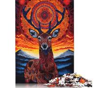 Puzzles en Bois Style cerf, 1 000 pièces, pour Adolescents, Cadeaux, Puzzles pour Adultes, Jeu éducatif, Jouet de défi, 1 000 pièces (75 x 50 cm)