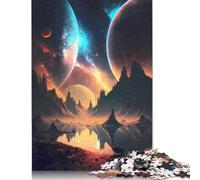 Puzzles en Bois Symétrie Planètes Paysage 1000 pièces pour Adultes, Exercices cérébraux, Jeu de défi, Divertissement, Cadeaux, activité familiale (75 x 50 cm)