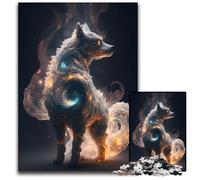 Puzzles en Carton 1000 pièces pour Adultes, Motif Chien Fantastique Fait d'étoiles, idéal pour stimuler Le Cerveau et stimuler l'imagination des Adolescents (26x38cm/10,23x14,96 Pouces).
