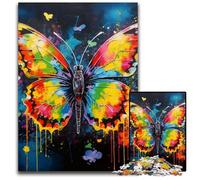 Puzzles en Carton de 1 000 pièces représentant des Graffitis de Papillons, idéals pour Les Adolescents et Les collectionneurs, Cadeau de Voyage, activité familiale, 26x38cm / 10,23x14,96 Pouces
