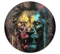 Puzzles en Carton de 1 000 pièces représentant des Lions Peints, Parfaits pour Les Adolescents et Les collectionneurs, idéals comme décoration d'intérieur et Cadeau de Voyage, 67,5 x 67,5 cm