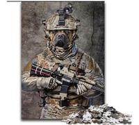 Puzzles en Carton de 1 000 pièces représentant Un Soldat d'élite Bullmastiff, Taille 38x26cm. Un Casse-tête Stimulant à Faire soi-même, Un Jeu Familial idéal ou Un Cadeau décoratif.