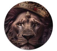 Puzzles en Carton pour Adultes, Roi Lion Noir ou Rouge, 1000 pièces, Parfaits pour Halloween, Noël, Anniversaire (Taille 67,5 x 67,5 cm)