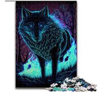 Puzzles en Carton Wolf Spirit de 1 000 pièces, Taille 26 x 38 cm, Jeu interactif Familial, Cadeau Artisanal avec Illustrations colorées