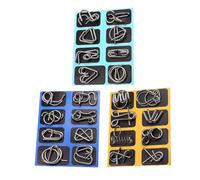 Puzzles en métal pour adultes, jouets d'apprentissage, casse-tête, ensemble de défi mental de taille moyenne, pièces de puzzle en acier, équipement éducatif amusant, jeu de puzzle en métal pour adoles