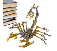Puzzles en métal pour adultes,Puzzles en métal pour adultes,Kit de modèle Scorpion réaliste assemblé - Puzzle détachable, ornements de bureau, décoration de la maison, cadeaux artisanaux