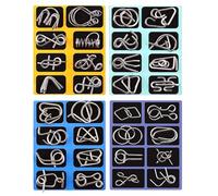 Puzzles en Métal pour Enfant - Déverrouillez l'anneau Chinois - Puzzle en Métal pour, Compagnon De Voyage Compact pour Étudiants, Adultes, Fête À La Maison, Jeu De Nuit, Salle De Cla