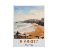 Puzzles en Papier 1000 Pièces,Biarritz France,Jouets Intellectuels De Puzzle Difficiles, Jouets De Bricolage Cadeaux pour Enfants(38x26cm)-EU42
