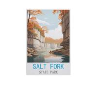 Puzzles en Papier 1000 Pièces,Parc d'État de Salt Fork,Jouets Intellectuels De Puzzle Difficiles, Jouets De Bricolage Cadeaux pour Enfants(38x26cm)-AL97