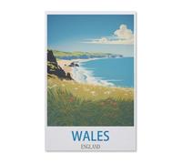 Puzzles en Papier 1000 Pièces,Poster de Voyage Vintage du Pays de Galles et d'Angleterre,Jouets Intellectuels De Puzzle Difficiles, Jouets De Bricolage Cadeaux pour Enfants(50x70cm)-E97