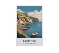 Puzzles en Papier 1000 Pièces,Staithes, North Yorkshire,Jouets Intellectuels De Puzzle Difficiles, Jouets De Bricolage Cadeaux pour Enfants(50x70cm)-FX13