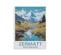 Puzzles en Papier 1000 Pièces,Zermatt, Suisse Alpine,Jouets Intellectuels De Puzzle Difficiles, Jouets De Bricolage Cadeaux pour Enfants(38x26cm)-HF78