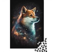 Puzzles en Papier Galaxy Colour Shiba Inu 1000 pièces pour Adultes, Jeu éducatif, défi, Cadeaux de Noël, 1000 pièces (38 x 26 cm)