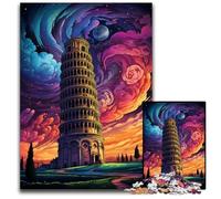 Puzzles en Papier pour Adultes Tour penchée de Pise Italie 1000 pièces pour Les Parents Les Amoureux et Les Amis (1000 pièces 38 x 26 cm)