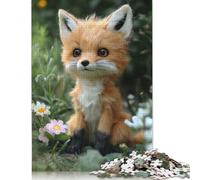 Puzzles en Peluche Renard Mignons pour Puzzles en Bois, Excellent Cadeau pour Adultes, Cadeaux de Noël, 500 pièces (52 x 38 cm)