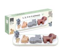 Puzzles Encastrements en bois J'apprend à compter les animaux Sarah
