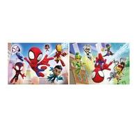 Puzzles enfant 2 x 60 pieces spidey - aventures et amis extraordinaires - super heros - set puzzle dessin anime + carte