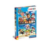 Puzzles Enfant 2x60 Pieces Pat Patrouille - Chase, Ruben, Marcus Et Autres Chiens Heros - Set Puzzle Dessin Anime + Carte