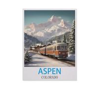 Puzzles Enfants Adultes 1000 Pièces，Aspen, Colorado，Artisanat Cadeau Famille Puzzle Classique 3D Puzzle Jouet en Bois Cadeau Unique Décoration Intérieure（75x50cm）-I83
