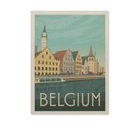 Puzzles Enfants Adultes 1000 Pièces，Belgique, Gand，Artisanat Cadeau Famille Puzzle Classique 3D Puzzle Jouet en Papier Cadeau Unique Décoration Intérieure（38x26cm）-HP35