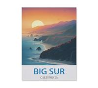 Puzzles Enfants Adultes 1000 Pièces,Big sur, Californie,Artisanat Cadeau Famille Puzzle Classique 3D Puzzle Jouet en Bois Cadeau Unique Décoration Intérieure(75x50cm)-EJ28