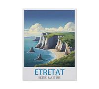 Puzzles Enfants Adultes 1000 Pièces,Étretat Seine-Maritime,Artisanat Cadeau Famille Puzzle Classique 3D Puzzle Jouet en Papier Cadeau Unique Décoration Intérieure(38x26cm)-GO29
