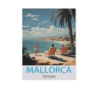 Puzzles Enfants Adultes 1000 Pièces，Majorque, Espagne，Artisanat Cadeau Famille Puzzle Classique 3D Puzzle Jouet en Papier Cadeau Unique Décoration Intérieure（50x70cm）-M3