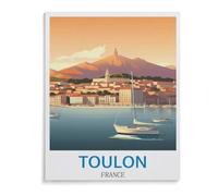 Puzzles Enfants Adultes 1000 Pièces,Toulon France Poster Vintage de Voyage,Artisanat Cadeau Famille Puzzle Classique 3D Puzzle Jouet en Papier Cadeau Unique Décoration Intérieure(38x26cm)-A53